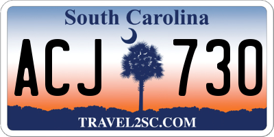 SC license plate ACJ730