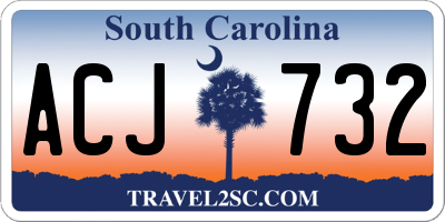 SC license plate ACJ732