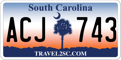 SC license plate ACJ743