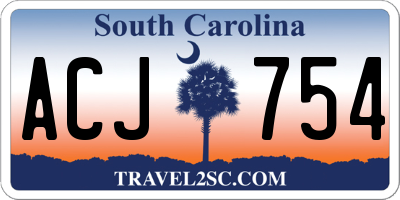 SC license plate ACJ754