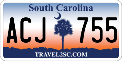 SC license plate ACJ755