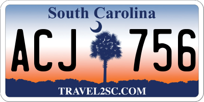 SC license plate ACJ756