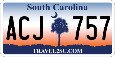 SC license plate ACJ757
