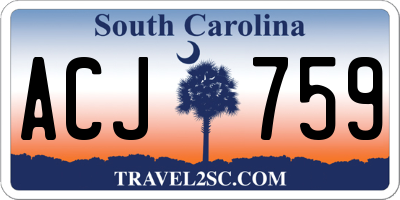 SC license plate ACJ759