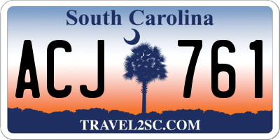 SC license plate ACJ761