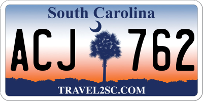 SC license plate ACJ762