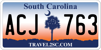 SC license plate ACJ763