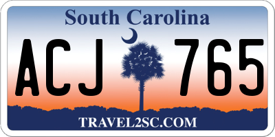 SC license plate ACJ765