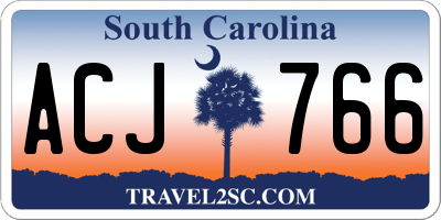 SC license plate ACJ766