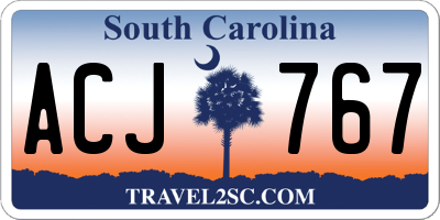 SC license plate ACJ767