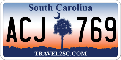 SC license plate ACJ769