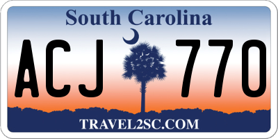 SC license plate ACJ770