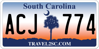 SC license plate ACJ774