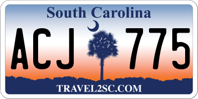 SC license plate ACJ775