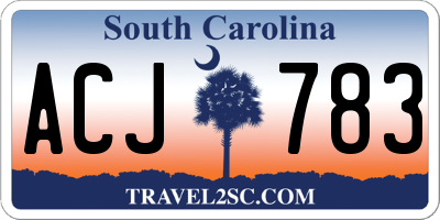 SC license plate ACJ783
