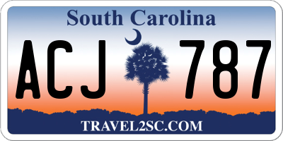 SC license plate ACJ787