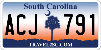 SC license plate ACJ791