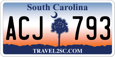 SC license plate ACJ793
