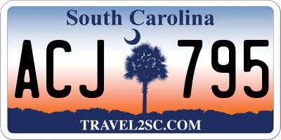 SC license plate ACJ795