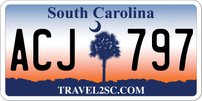 SC license plate ACJ797