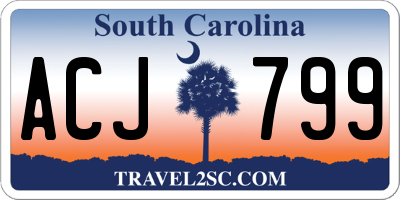 SC license plate ACJ799