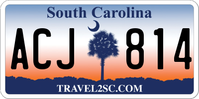 SC license plate ACJ814