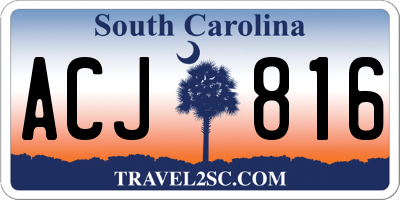 SC license plate ACJ816