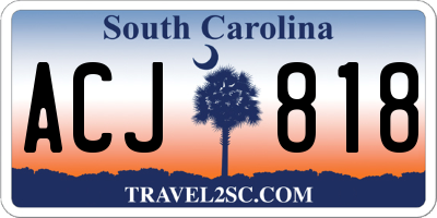 SC license plate ACJ818