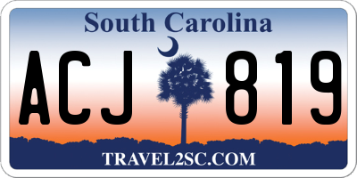 SC license plate ACJ819