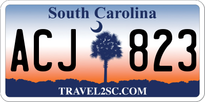 SC license plate ACJ823