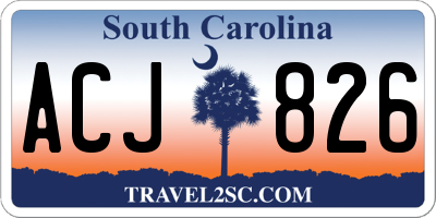 SC license plate ACJ826