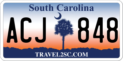 SC license plate ACJ848