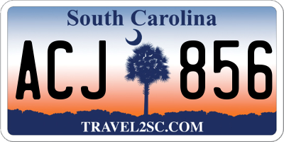 SC license plate ACJ856