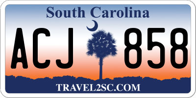 SC license plate ACJ858