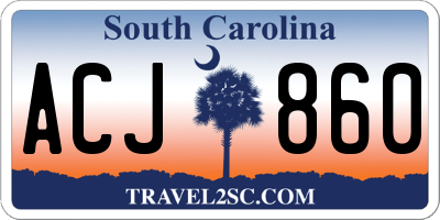SC license plate ACJ860