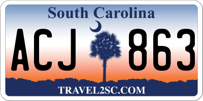 SC license plate ACJ863