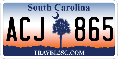 SC license plate ACJ865