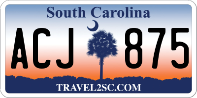 SC license plate ACJ875