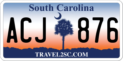 SC license plate ACJ876