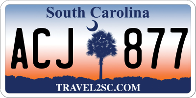 SC license plate ACJ877