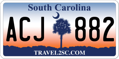 SC license plate ACJ882