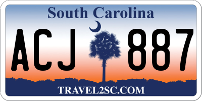 SC license plate ACJ887