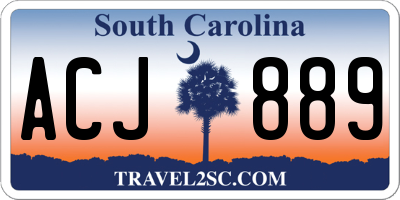 SC license plate ACJ889