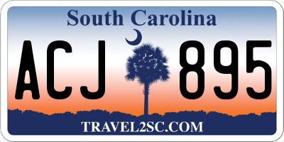 SC license plate ACJ895