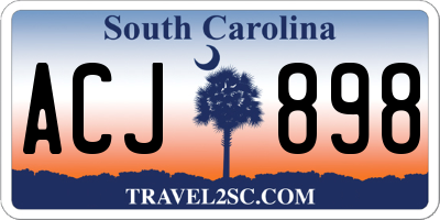 SC license plate ACJ898