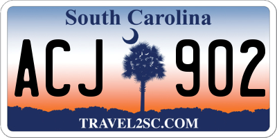 SC license plate ACJ902