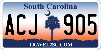 SC license plate ACJ905