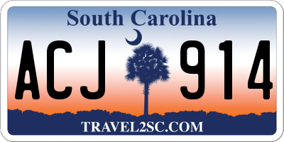SC license plate ACJ914