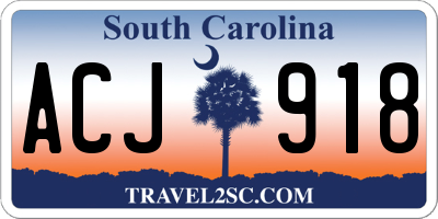 SC license plate ACJ918