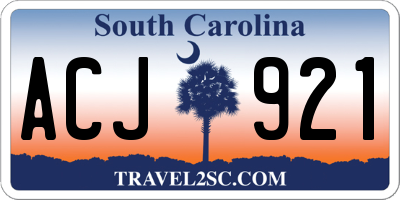 SC license plate ACJ921